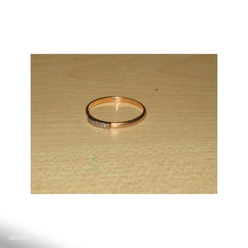 Kuld sõrmus teemantiga 585 proov (№330) (foto #2)