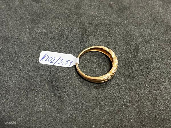 Золотое кольцо с бриллиантом 585 проба (№K202) (фото #2)