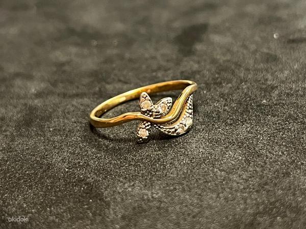 Золотое кольцо с бриллиантом 585 проба (№K207) (фото #1)