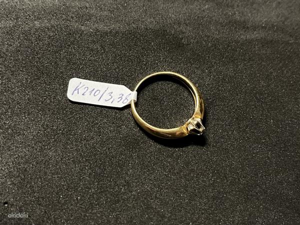 Kuld sõrmus teemandiga 585 proov (№K210) (foto #2)