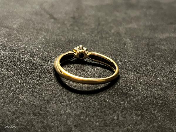 Золотое кольцо с бриллиантом 585 проба (№K210) (фото #4)