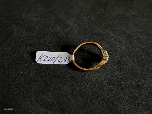 Золотое кольцо с бриллиантом 585 проба (№K220) (фото #2)