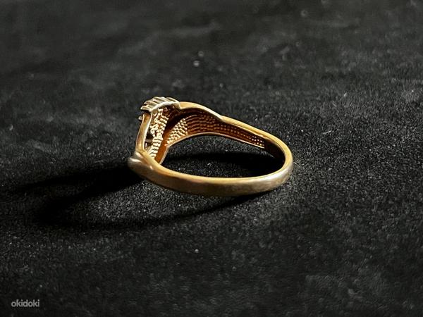 Золотое кольцо с бриллиантом 585 проба (№K220) (фото #4)