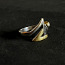 Kuld sõrmus teemantidega 585 proov (№K221) (foto #1)