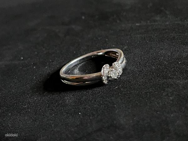 Kuld sõrmus teemantidega 585 proov (№K223) (foto #1)