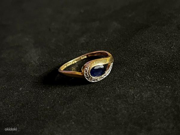 Kuld sõrmus teemantidega 585 proov (№K230) (foto #1)