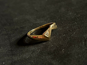 Золотое кольцо с бриллиантом 585 проба (№K233)