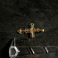 Золотой кресть с блиллиантом 585 проба (№K235) (фото #2)