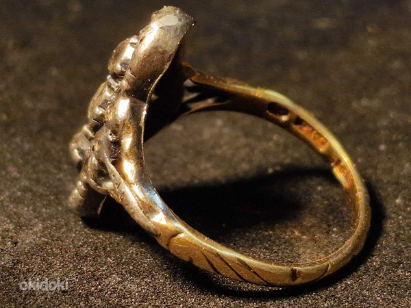 Kuld sõrmus teemandiga 750 proov (№L841) (foto #5)