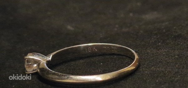 Золотое кольцо с бриллиантом 750 проба (№L843) (фото #4)