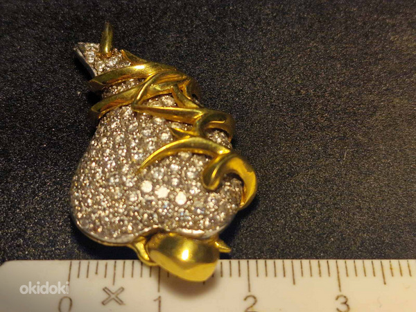 Kuld Ripats teemantidega 750 proov (№L847) (foto #9)