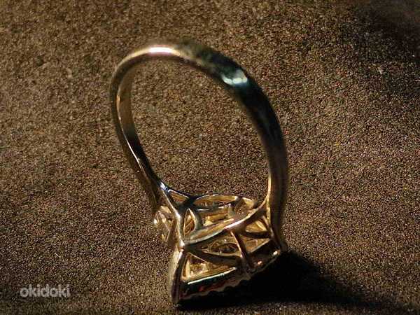 Золотое кольцо с бриллиантами 750 проба (№L857) (фото #4)