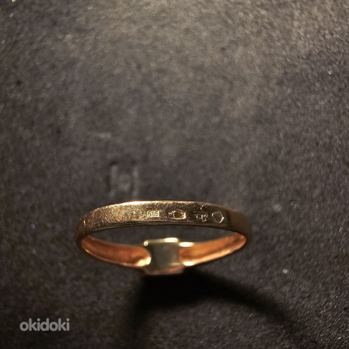 Kuld sõrmus teemandiga 585 proov (№L876) (foto #7)