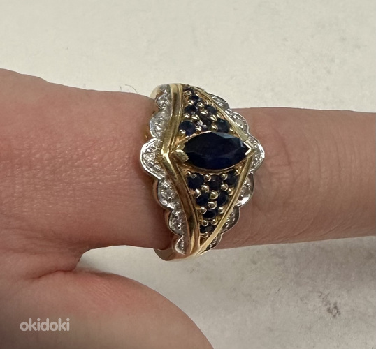 Золотое кольцо с бриллиантами 585 проба (№L897) (фото #9)