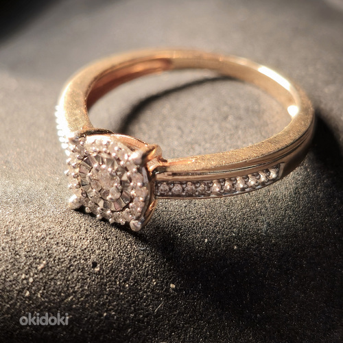 Золотое кольцо с бриллиантами 585 проба (№L902) (фото #2)