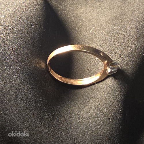 Kuld sõrmus teemandiga 585 proov (№L912) (foto #4)