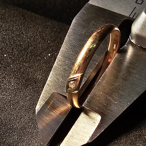 Золотое кольцо с бриллиантами 585 проба (№L915)