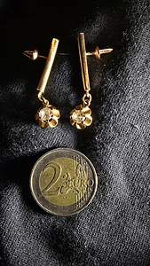Золотые серьги 583 проба (№L1206)