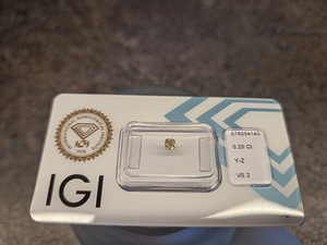 100% Naturaalne Teemant/Briljant 0,25 ca IGI sertifikaat (1 foto / 4)