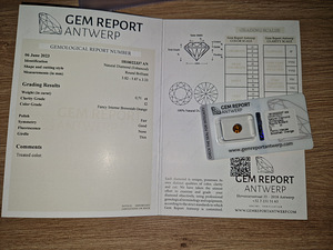 100% Naturaalne Teemant/Briljant 0,71 ca sertifikaat (3 foto / 4)