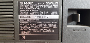 SHARP GF-800 H (D) Stereo Cassette Recorder Japan (6 фото из 6)