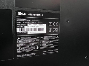 LG televiisor 43" FullHD LED 43LK5000PLA (4 foto / 4)