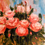 Картины маслом Белые розы и Красные розы (фото #2)