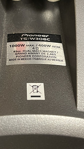 Subwoofer Pioneer 1000w (2 foto / 4)