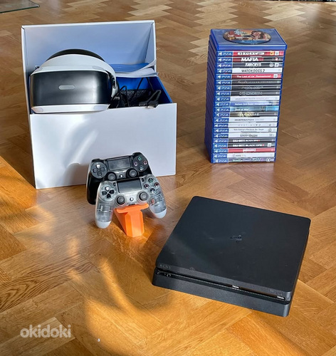 PS4 Slim 1TB + VR + 22 игры