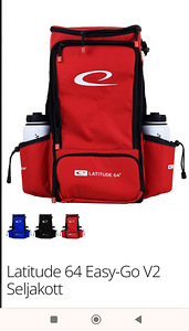 Latitude 64 Easy-Go V2 punane discgolfi Seljakott