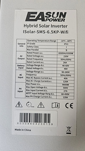 HYBRID INVERTER EASUN 6.5 KW (3 foto / 3)