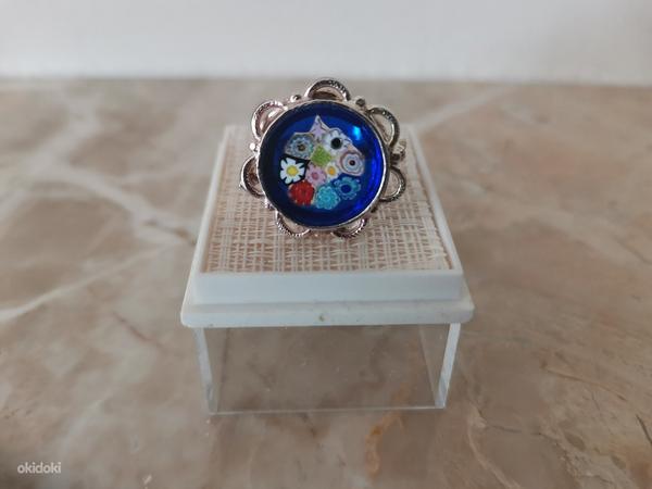 Серебряное кольцо с венецианским стеклом (фото #1)