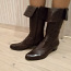 Женские кожаные сапоги, темно-коричневые, 42 (фото #4)