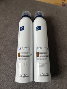 Värvisprei hõrenevatele/väljakasvanud juustele - helepruun (1 foto / 2)