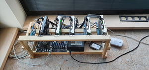 Krüpto kaevur, mining rig, 5 kaarti, 125 MH/s (1 foto / 1)