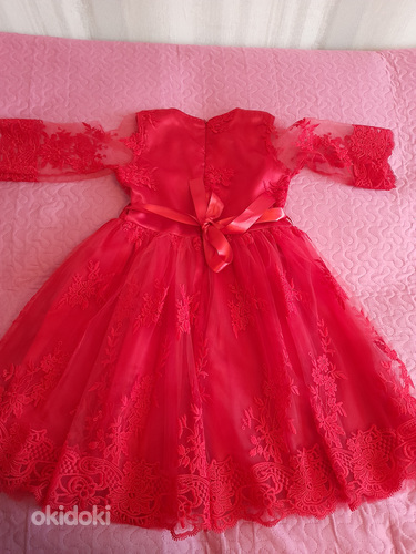 Праздничное красное платье 134 (фото #4)