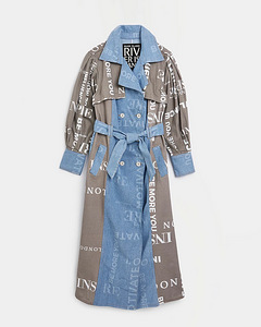 River Island super stiilne mantel/ denim!! Uus! (2 foto / 3)