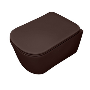 Uus TRIBECA seina wc pott, matt burgundy + TRIBECA soft clos (1 foto / 5)