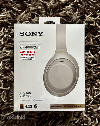 Sony WH-1000XM4 must/hall, kõrvaklapid. (foto #1)