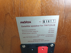 Revox triton-b kõlarikomplekt (3 foto / 3)