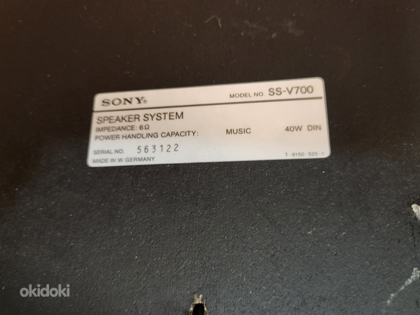 Sony SS-V700 HiFi Riiulikõlarid (фото #4)