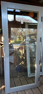 Деревянная алюминиевая дверь на террасу