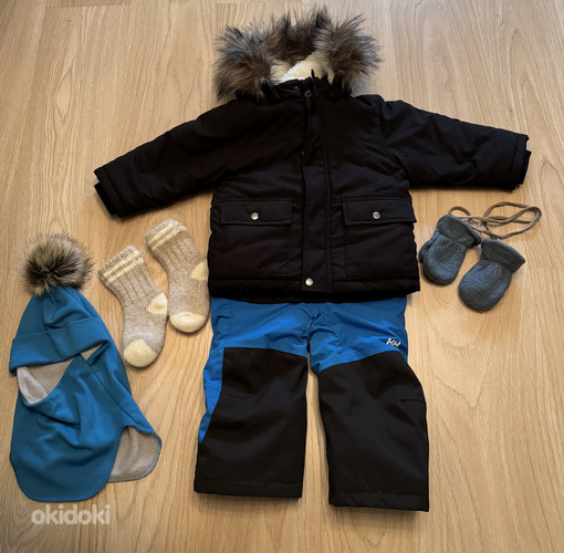 Зимняя куртка NEXT 92+ зимние брюки Helly Hansen 86+ шапка L (фото #1)