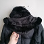Теплое черное приталенное пальто с капюшоном, M / L (фото #3)