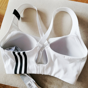 Adidas белый спортивный бюстгальтер, топ для тренировок (2 фото из 4)