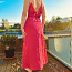 Розовое воздушное платье хай-лоу, L (фото #2)