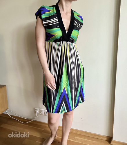MarcCain 100% шелковое платье, шелковое платье, S (фото #1)