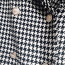 Длинный твидовый пиджак с узором , черно-белый, S (фото #3)