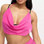 Новый розовый комплект из топа и юбки, пляжная юбка, пляжная одежда (фото #3)