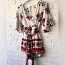 Летний бело-красный комбинезон со струящимися рукавами, платье (фото #1)